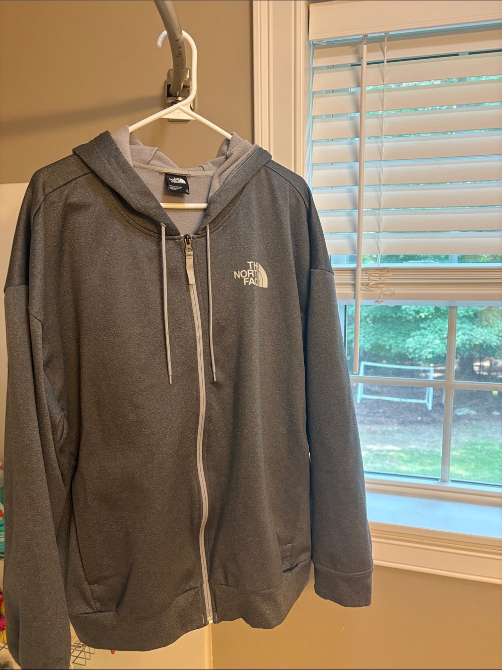 The North Face Men's Dark Gray Full-Zip Hooded hoodie